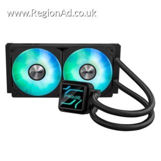 Asus PRIME LC 240 ARGB 240mm Liquid CPU Cooler, ARGB Fans, Customisable Infinity Mirror Lenses