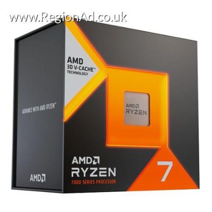 AMD Ryzen 7 7800X3D CPU, AM5, 4.2GHz (5.0 Turbo), 8-Core, 120W, 104MB Cache, 5nm, 7th Gen, Radeon Graphics, NO HEATSINK/FAN