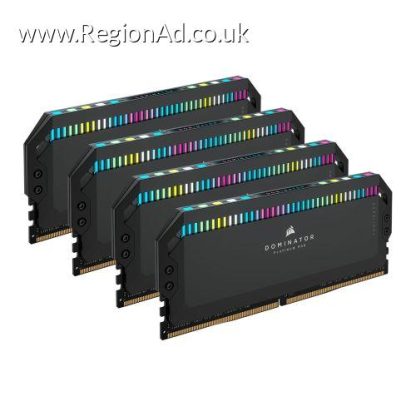 Corsair Dominator Platinum RGB 64GB Kit (4 x 16GB), DDR5, 5600MHz (PC5-44800), CL36, 1.25V, PMIC, DIMM Memory, Black