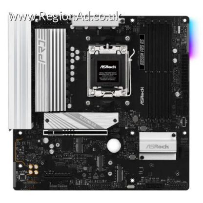 Asrock B850M PRO RS, AMD B850, AM5, Micro ATX, 4 DDR5, HDMI, DP, 2.5G LAN, RGB, 3x M.2