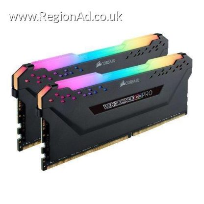 Corsair Vengeance RGB Pro 32GB Memory Kit (2 x 16GB), DDR4, 3600MHz (PC4-28800), CL18, Ryzen Optimised, DIMM Memory