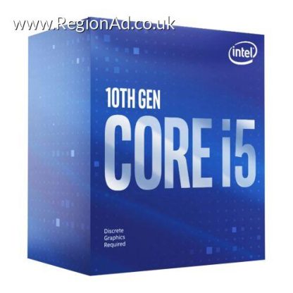 Intel Core I5-10400F CPU, 1200, 2.9 GHz (4.3 Turbo), 6-Core, 65W, 14nm, 12MB Cache, Comet Lake, No Graphics