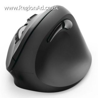 Hama Vertical Ergonomic EMW-500 Wireless Optical Mouse, 6 Buttons, 1000-1800 DPI, Black *Right Handed version*