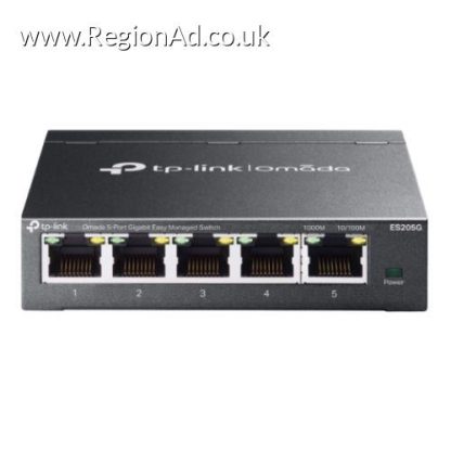 TP-LINK (ES205G) Omada 5-Port Gigabit Easy Managed Switch, 5x GB Ports, Metal Casing