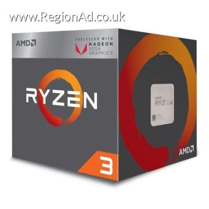 AMD Ryzen 3 3200G CPU with Wraith Stealth Cooler, Quad Core, AM4, 3.6GHz (4.0 Turbo), 65W, 12nm, 2nd Gen, VEGA 8 Graphics, Picasso