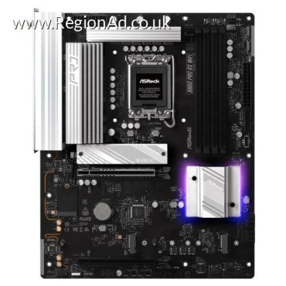 Asrock B860 PRO RS WIFI, Intel B860, 1851, ATX, 4 DDR5, HDMI, DP, Wi-Fi 6E, 2.5G LAN, RGB, 3x M.2