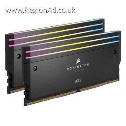 Corsair Dominator Titanium RGB 64GB Kit (2 x 32GB), DDR5, 6600MHz, CL32, 1.4V, XMP 3.0, PMIC, DIMM Memory