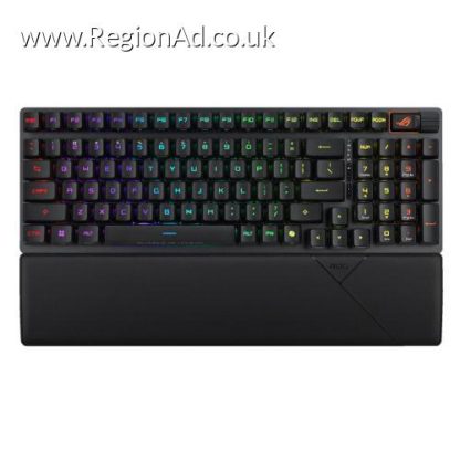 Asus ROG STRIX SCOPE II 96 RX Wireless RGB Mechanical Gaming Keyboard, 96% Layout, Streamer Hotkeys, ROG RX Switches, Multifunction Controls, Black