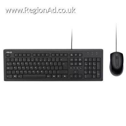 Asus U2000 Copilot Wired Keyboard and Mouse Desktop Kit, USB, 1000 DPI, Multimedia, Copilot Key