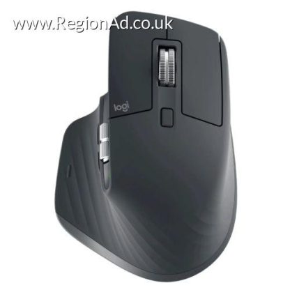 Logitech MX Master 3S Wireless Ergonomic Mouse, Quiet Clicks, 8K DPI Any-Surface Tracking, Customisation App, Graphite