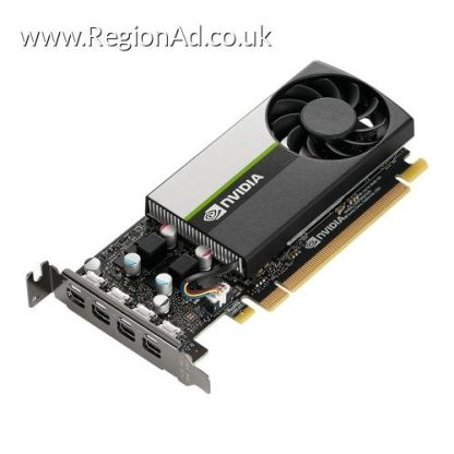 PNY T1000 Professional Graphics Card, 8GB DDR6, 896 Cores, 4 miniDP, Low Profile (Bracket Included), OEM (Brown Box)