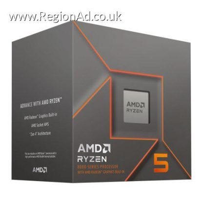 AMD Ryzen 5 8500G with Wraith Stealth Cooler, AM5, Up to 5.0GHz, 6-Core, 65W, 22MB Cache, 4nm, 8th Gen, Radeon Graphics