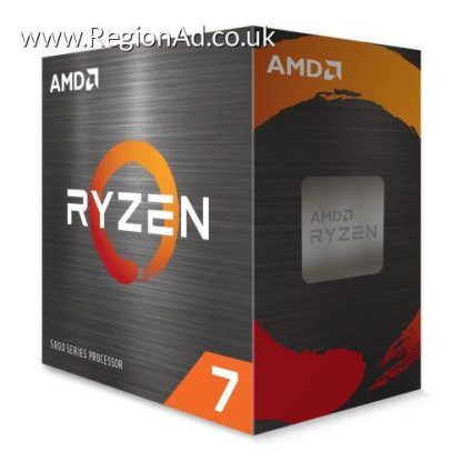 AMD Ryzen 7 5800X CPU, AM4, 3.8GHz (4.7 Turbo), 8-Core, 105W, 36MB Cache, 7nm, 5th Gen, No Graphics, NO HEATSINK/FAN