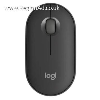 Logitech Pebble Mouse 2 M350s Bluetooth Optical Mouse, Compact, Multi-Pairing, 400-4000 DPI, Ambidextrous, Tonal Graphite