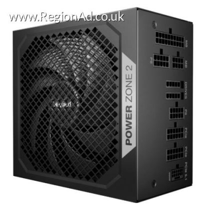 Be Quiet! 850W Power Zone 2 PSU, Fully Modular, 80+ Platinum, Semi-Passive Zero-RPM Cooling, ATX 3.1, PCIe 5.1