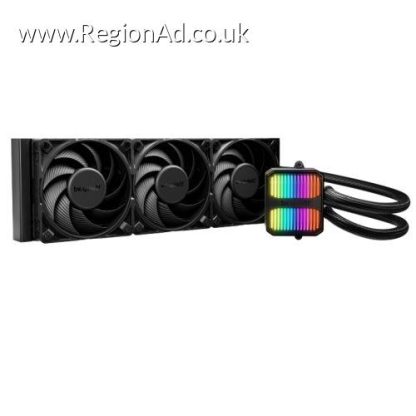 Be Quiet! Silent Loop 3 360mm ARGB Liquid CPU Cooler, 3-Chamber Pump, Large Fin Area, Silent Wings 4 PWM Fans, Black