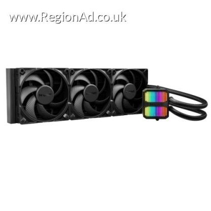 Be Quiet! Silent Loop 3 420mm ARGB Liquid CPU Cooler, 3-Chamber Pump, Large Fin Area, Silent Wings 4 PWM Fans, Black